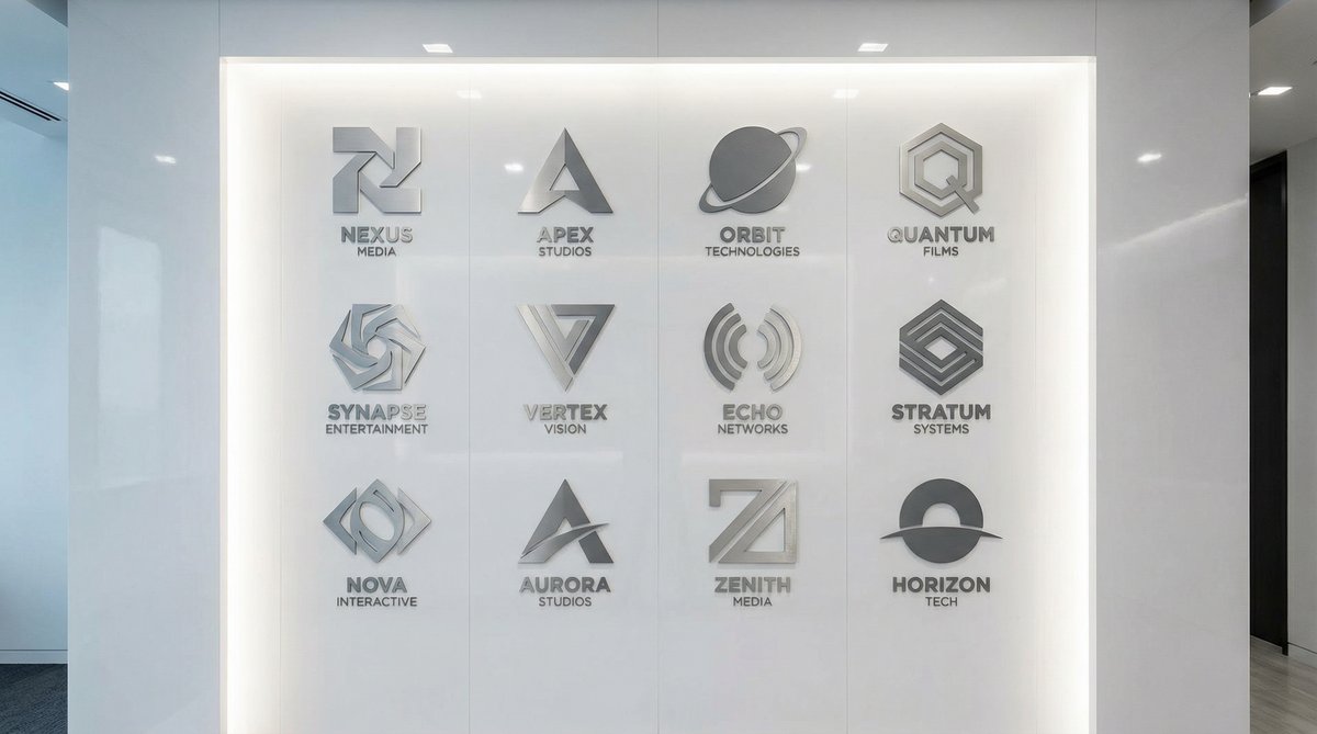 强上合作影视品牌Logo墙